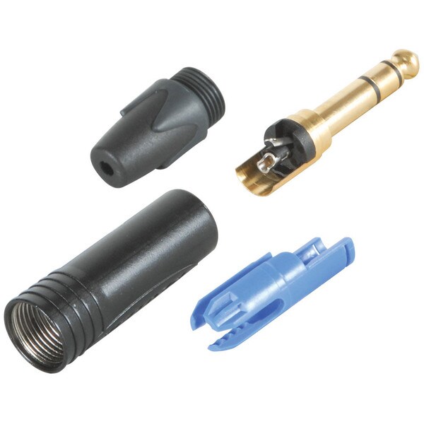Main product image for Neutrik NP3X-B Plug 1/4" Stereo Black/Gold 092-320